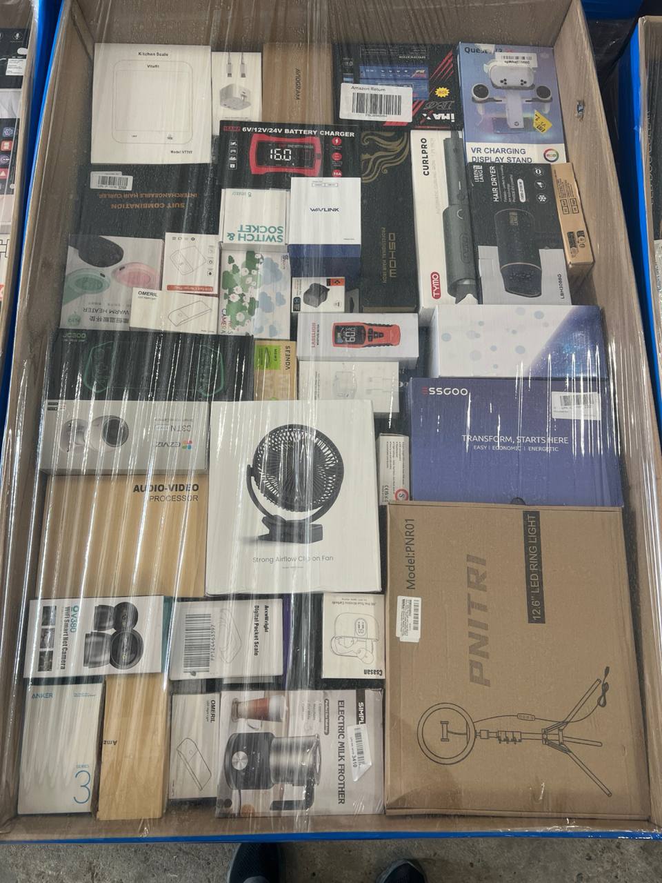 Drobna elektronika z Anglii (UK) – Amazon Returns, A–B, 97 kg