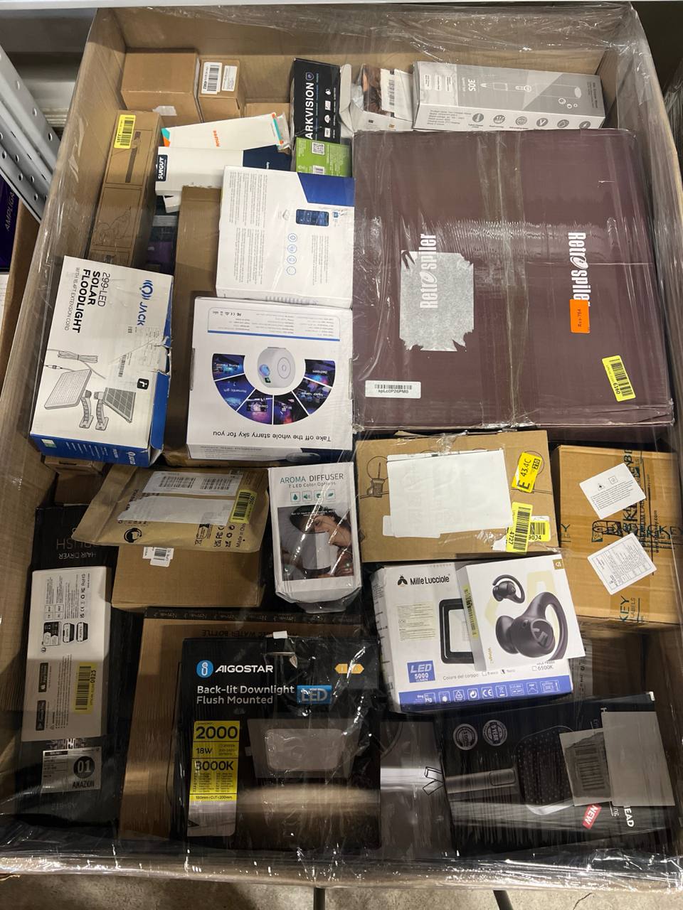 Palety Amazon MIX – elektronika 60% | mix kategorii A–B do odsprzedaży