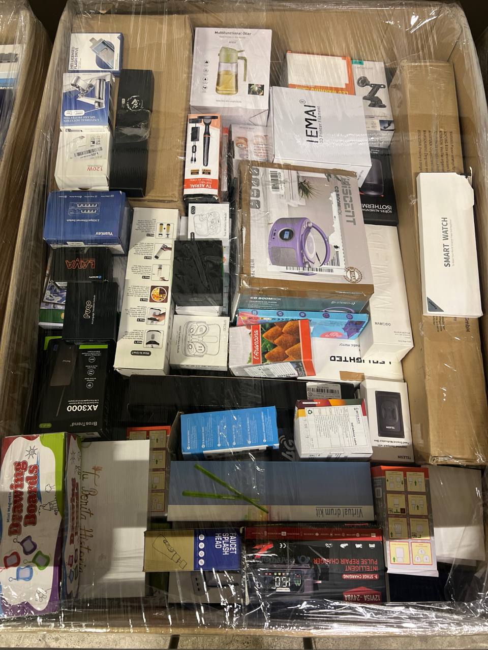 Palety Amazon MIX 125 kg – 60% elektronika | towar do odsprzedaży A–B