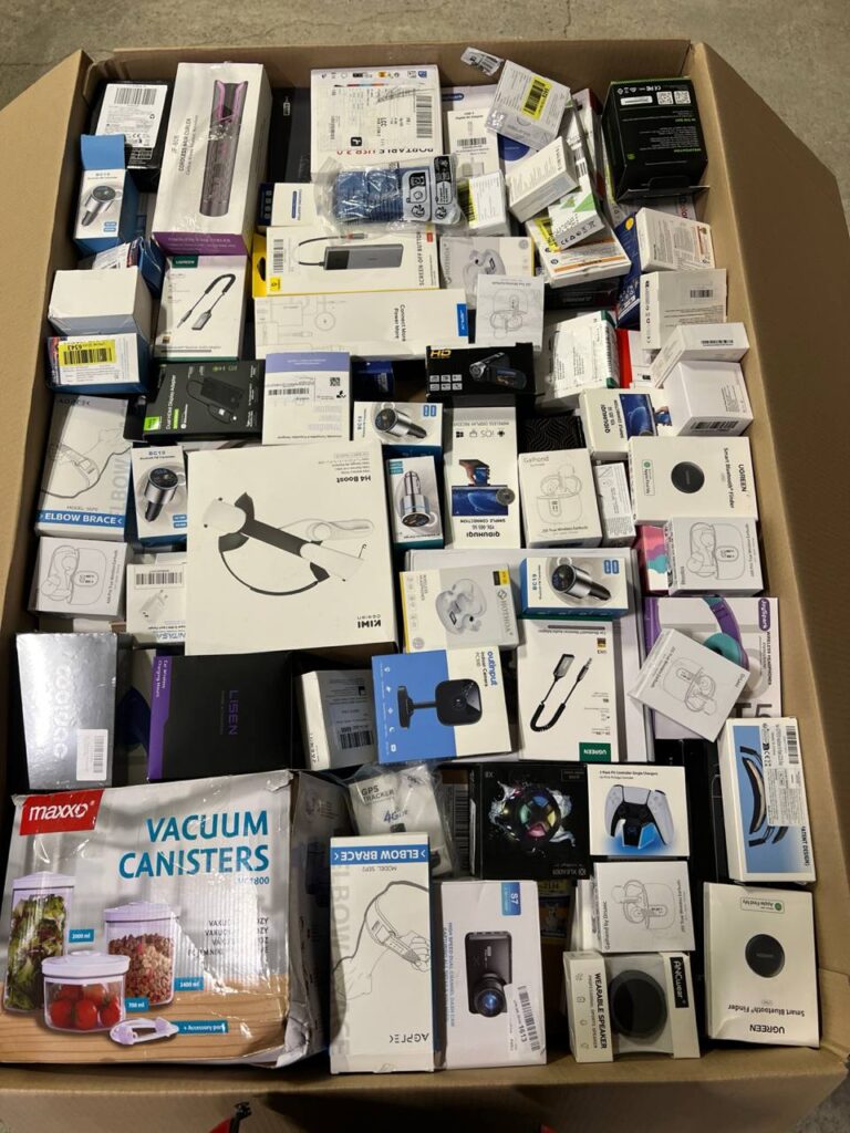 📦 Paleta elektroniki Amazon A–B – 150 kg | Mix elektroniki 70–80% do sprzedaży