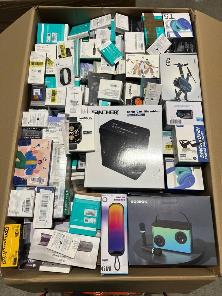 Paleta elektroniki Amazon A–B – 145 kg | Mix produktów do sprzedaży z wysoką rotacją